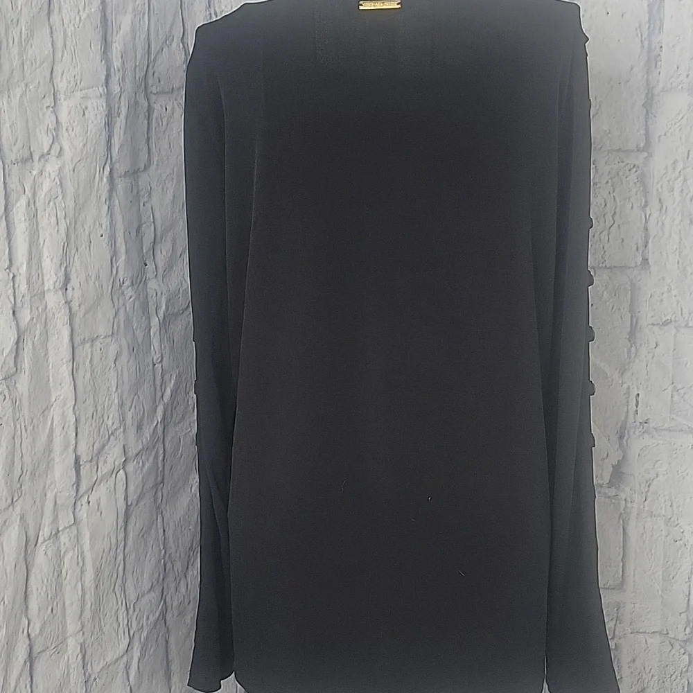 Michael Kors Black Bedazzled Long Sleeves‎ Blouse Medium